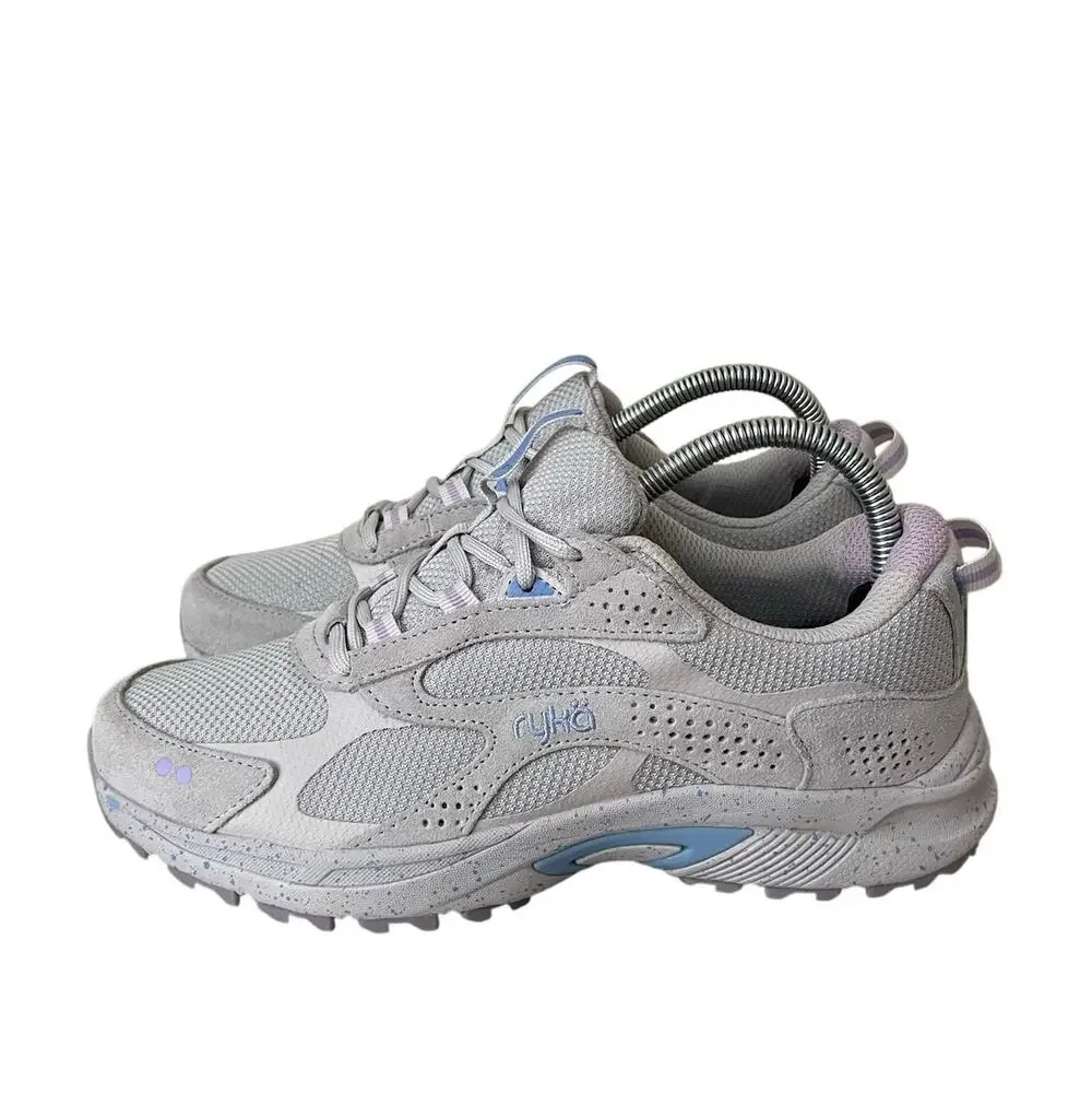 Ryka Womens Size 8 Sky Stride Gray- Blue/Purple Walking Sneaker Shoes